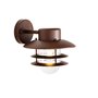 Qazqa shell - Applique murale - 1 lumière - Ø 21.6 cm - Brun rouille - Rustique - éclairage extérieur