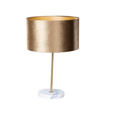 Qazqa kaso shade - Lampe de table avec Abat-Jour - 1 lumière - Ø 35 cm - Doré/Laiton - Classique/Antique