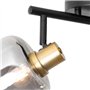 Qazqa zuzanna - LED Spot plafond, plafonnier - 2 lumière - L 56 cm - Noir - Design - éclairage intérieur - Salon I Chambre I Cui