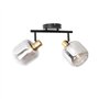 Qazqa zuzanna - LED Spot plafond, plafonnier - 2 lumière - L 56 cm - Noir - Design - éclairage intérieur - Salon I Chambre I Cui