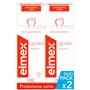 elmex Lot de 2 protections anti-caries - 400 ml - Nettoyage des dents antibactérien sans alcool - Protège efficacement contre le