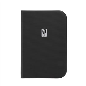 SECURIT - Porte-Menu Essential Line - 6 Inserts Fixes Double Face = 12 Pages A4 - Couverture PVC rigide avec Plaque Sérigraphiée
