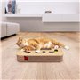 Nobleza 3 en 1 Grattoir Carton Griffoir, Jouets pour Chat avec Tapis à Gratter, 2 Balles et Herbe À Chat