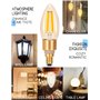 Aigostar Ampoule Connectée Alexa E14 4.5W Edison Ampoules Vintage WiFi C35 Ampoule Intelligent Retro, Compatible avec Alexa et G