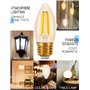 Aigostar Ampoule Connectée Alexa E27 4.5W Edison Ampoules Vintage WiFi C35 Ampoule Intelligent Retro, Compatible avec Alexa et G