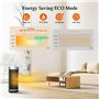 Taylor Swoden Fiery pro - Chauffage d'appoint PTC de 2000W pour usage intérieur, minuterie 24 heures, oscillation de 70°, 4 mode