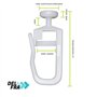 DELFRA Lot de 200 agrafes de rideau à tête de 7 mm pour rails de rideaux – Agrafe à crochet verrouillable Weiss