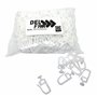 DELFRA Lot de 200 agrafes de rideau à tête de 7 mm pour rails de rideaux – Agrafe à crochet verrouillable Weiss