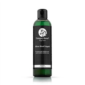 Unique-horn Silver Hoof Liquid 250ml | Pour un muguet sain et propre | Soutien en cas de muguet et de problèmes de lignes blanch