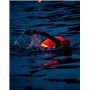 Bouée de natation gonflable avec lumière et étui de téléphone - Flotteur flottant pour la natation en eau libre et le triathlon 