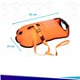 Bouée de natation gonflable avec lumière et étui de téléphone - Flotteur flottant pour la natation en eau libre et le triathlon 