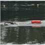 Bouée de natation gonflable avec lumière et étui de téléphone - Flotteur flottant pour la natation en eau libre et le triathlon 
