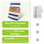 Naturstube® Lot de torchons [4 pièces] - Torchons très absorbants et durables, 100% Coton, Blanc Bleu à Carreaux 50x65cm chacun,