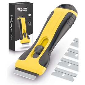 Klangfeiler® Grattoir vitroceramique - 5 lame - plaque induction - nettoyage raclette pour plaque induction vitre four