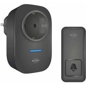ELRO DB4000 Kit de sonnette de porte cinétique sans fil avec récepteur enfichable et prise de courant