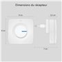ELRO DB3000 Sonnette de Porte sans Fil - avec 2X Récepteur Plug-in - sans Batterie - 64 Mélodies - Distance sans Fil : 300m - Bl