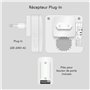 ELRO DB3000 Sonnette de Porte sans Fil - avec 2X Récepteur Plug-in - sans Batterie - 64 Mélodies - Distance sans Fil : 300m - Bl