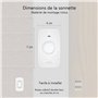 ELRO DB3000 Sonnette de Porte sans Fil - avec 2X Récepteur Plug-in - sans Batterie - 64 Mélodies - Distance sans Fil : 300m - Bl