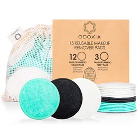 Lingettes Démaquillantes Lavables Bio | 15 Lingettes En Bambou Naturel Double Épaisseur | Très Douces