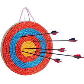 Bogenkönig - Cible tir à l'arc - Cible en Paille résistante aux intempéries pour Adultes & Enfants I Cible en Paille pour Arc et
