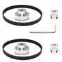 MMOBIEL 2 courroies dentées synchronisées 2GT 200 x 6 mm et poulie 20-36 dents trou de perçage de 5 mm