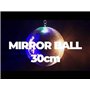 BeamZ - Pack Complet Boule à Facettes 30 cm, Moteur et Projecteur Spot LED 6 Watts - Boule Disco en Miroir Véritable, Idéale pou