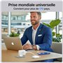 Adaptateur de Voyage Interchangeable avec 4 U