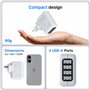 VOOMY Adaptateur Universel de Voyage, Adaptateur Prise Universelle pour 170+ Pays, Adaptateur de Voyage Interchangeable avec 4 U
