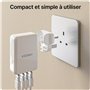 VOOMY Adaptateur Universel de Voyage, Adaptateur Prise Universelle pour 170+ Pays, Adaptateur de Voyage Interchangeable avec 4 U