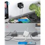 VOOMY Multiprise Murale Cube 7 en 1, Prise Multiple avec USB, Multiprise Electrique 4 Prises et 3 USB, Multiprise 4000W Parasurt