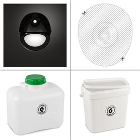 Kildwick FreeLoo M Kit WC à Compost sans boîtier Classique XL Noir