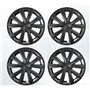 Lot de 4 enjoliveurs Tesla Model 3 18" noir mat pour jantes d'origine Aero