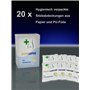 BUTTSAVER Lot de 20 housses de siège de toilette jetables emballées individuellement - Fabriquées en UE - En papier et film pour