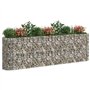 Gabion Plateforme surélevée en fer galvanisé 330 x 50 x 100 cm