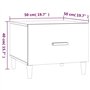 Tables basses 2 pcs blanc brillant 50x50x40cm bois d ingénierie