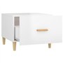 Tables basses 2 pcs blanc brillant 50x50x40cm bois d ingénierie