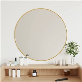 Revera Miroir mural doré Ø 60 cm Rond