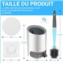 Fleau Brosse WC avec Support - Brosse WC en Silicone - Hygiène & Antibactérienne - Autoportante ou Suspendue - Distributeur Incl