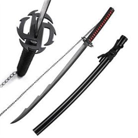 Katana Japonais en Bois Bankai Tensa Zangetsu de Ichigo Kurosaki dans Bleach réplique Cosplay Epée de samourai Anime Sabre en Bo