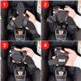 Protecteur de ceinture de sécurité pour siège enfant avec fermeture autoagrippante, Prévient le détachement durant la conduite, 