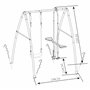 AXI Set de balançoire en métal en Anthracite & crème 3 agrès | Balançoire 1 Place & balançoire à Bascule/Face à Face avec Suppor