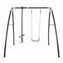 AXI Set de balançoire en métal en Anthracite & crème 3 agrès | Balançoire 1 Place & balançoire à Bascule/Face à Face avec Suppor