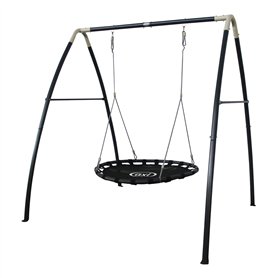 AXI Portique en Métal avec Balançoire Nid d'Oiseau Enfant | Balançoire Ronde pour Le Jardin