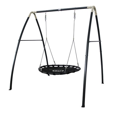 AXI Portique en Métal avec Balançoire Nid d'Oiseau Enfant | Balançoire Ronde pour Le Jardin