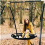 AXI Portique en Métal avec Balançoire Nid d'Oiseau Enfant | Balançoire Ronde pour Le Jardin
