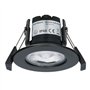 HOFTRONIC - 3x Nola LED Spot encastrable 68 mm Noir - IP65 étanche pour salle de bain, salon et extérieur - 5W 480lm - 2700K ext