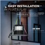 HOFTRONIC - 3x Nola LED Spot encastrable 68 mm Noir - IP65 étanche pour salle de bain, salon et extérieur - 5W 480lm - 2700K ext