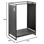 Range Bûches De Bois De Chauffage - Durable Pour L'intérieur Ou L'extérieur - Support De Cheminée - Noir Mat, Résistant A La Rou