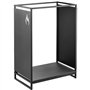 Range Bûches De Bois De Chauffage - Durable Pour L'intérieur Ou L'extérieur - Support De Cheminée - Noir Mat, Résistant A La Rou
