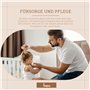 Brosse à cheveux et peigne pour bébé - Brosse à cheveux en bois naturel avec poils de chèvre doux - Brosse douce pour bébé - Pou